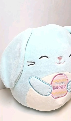 Malvaviscos 8" Xin el Conejo de Pascua Azul con Huevo Acurrucado Peluche Nuevo - Imagen 9 de 11