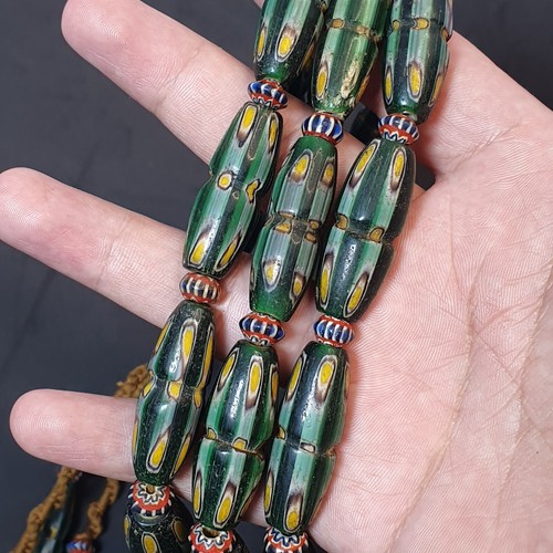 Mosaic Vintage Gabri Eyes Venetian Style Glass Beaded Necklace - Picture 2 of 18