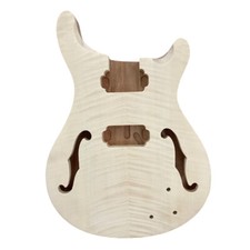 DIY Electric Guitar Body Mahogany Wood HH Pickups Semi Hollow Flame Maple Veneer