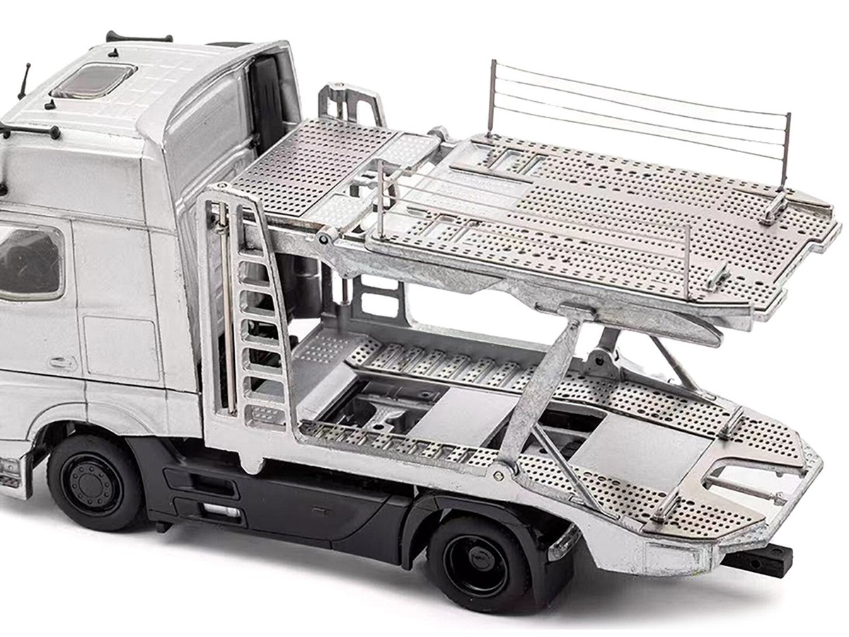 MERCEDES-BENZ ACTROS TRANSPORTER BLACK 1/64 DIECAST MODEL BY GCD