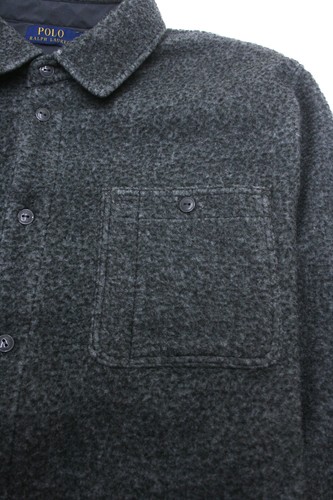 Polo Ralph Lauren Mens Heather Overshirt Brushed Fleece Shirt Jacket (2XL, Grey) - 第 2/9 張圖片