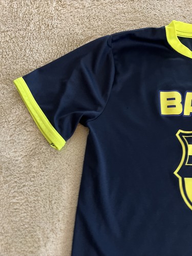 Camisa Manga Corta FCB Barça Barcelona Niños Azul Marino Amarillo Neón XL 14-16 - Imagen 3 de 6