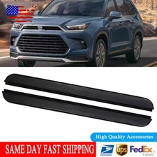 2PCS Side Steps Nerf Bars Running Board Black For Grand Highlander 2024 2025