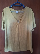T Shirt T-Shirt Damen Größe 46 Gelb Senfgel...