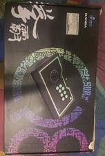 Qanba Q8 Wired Arcade Fighting Stick for PC, Black Green, LED Color