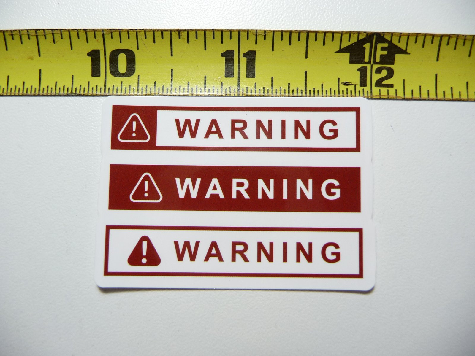 Triple Warning Exclamation Sticker for Funny Gags and Pranks