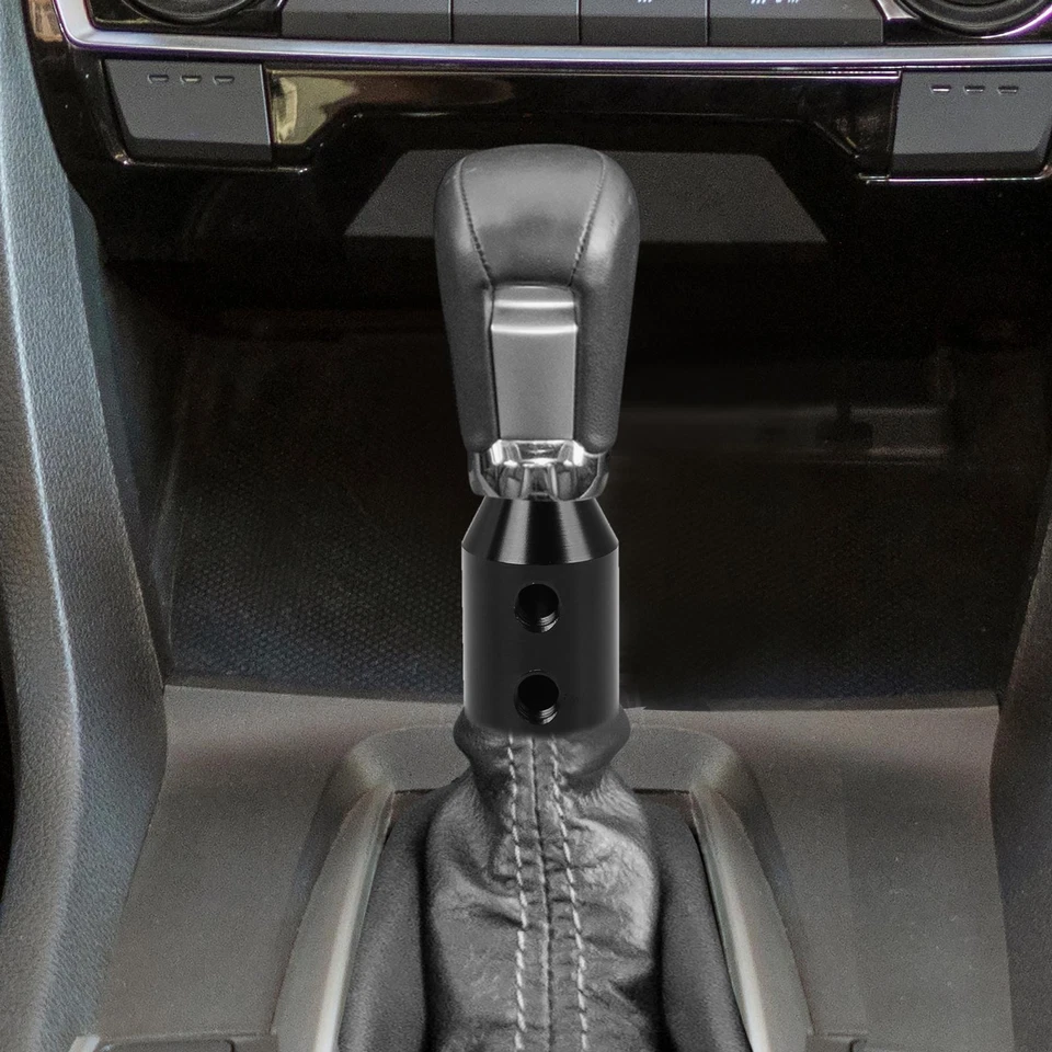 Adaptador universal de perilla de cambio de marchas negro para automóvil M10 x 1,5 para palanca de cambios sin rosca Foto 2 de 4