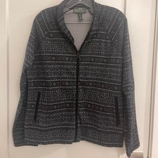 Vintage Ralph Lauren Cotton Aztec Gray Jacket Geometric