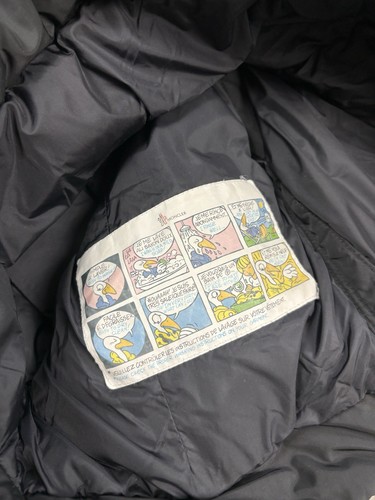 Moncler Jacket Kids Size 12 Years Black Designer Logo Puffer Zip Up Down Filled - Picture 13 of 15