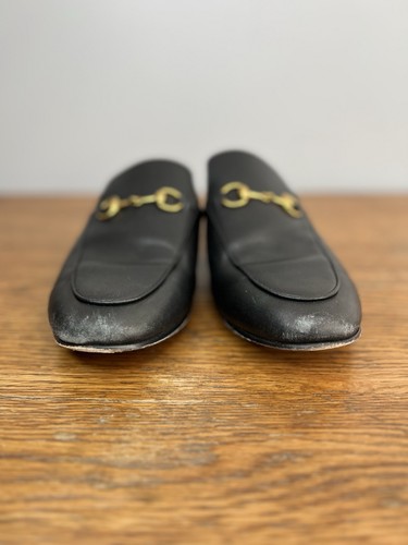 Gucci Size 39 (8) • Princetown Leather Slipper Black Slides Mules - Picture 2 of 6