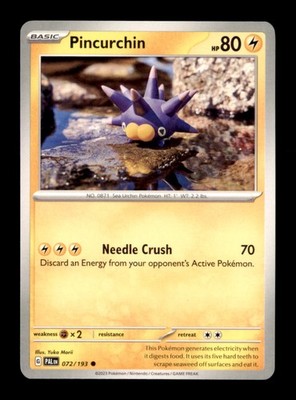 Pincurchin Common SV02: Paldea Evolved 072/193 NM