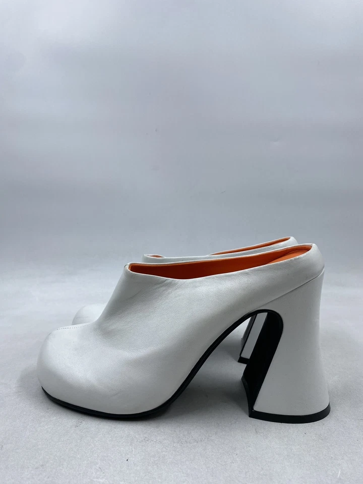 Mulas bloque cuero blanco Marni W 9,5 Foto 3 de 4