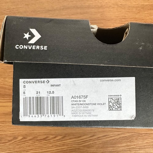 ⭐Converse Chuck Taylor All Star Sz 5 Infant Shoes Easy-On Unicorn Purple A01675F - Picture 7 of 9