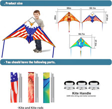 Kites for Kids Ages 4-8  8-12  Large Delta Kite for Adults,Easy to Fly, Kids ...