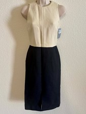 Proenza Schouler Italy Colorblock Sheath Dress Sleeveless Black Size 2 #56 NWT