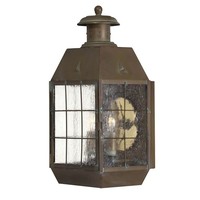 Wandleuchte AußEn Echt-Messing Glas E14 IP44 42,6 Cm Hoch Vintage Lampe Haus