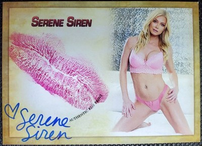 Serene Siren Adult Film Star 2022 Collector Expo Autograph Kiss Card Save Now$$
