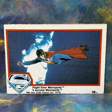1978 Topps  DC Comics SupermanFlight Over Metropolis Christopher Reeve #38