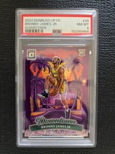 Bronny James Jr 2024 Panini Donruss Optic #26 Downtown SSP RC PSA 8