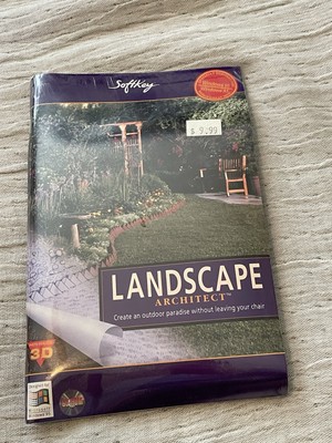 SoftKey Landscape Architect CD ROM Windows 95 Vintage Sealed Design Outdoor