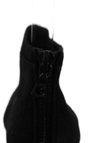 Narciso Rodriguez Mujer Gamuza Punta Cuña Botines Negros Talla 8.5 - Imagen 5 de 6