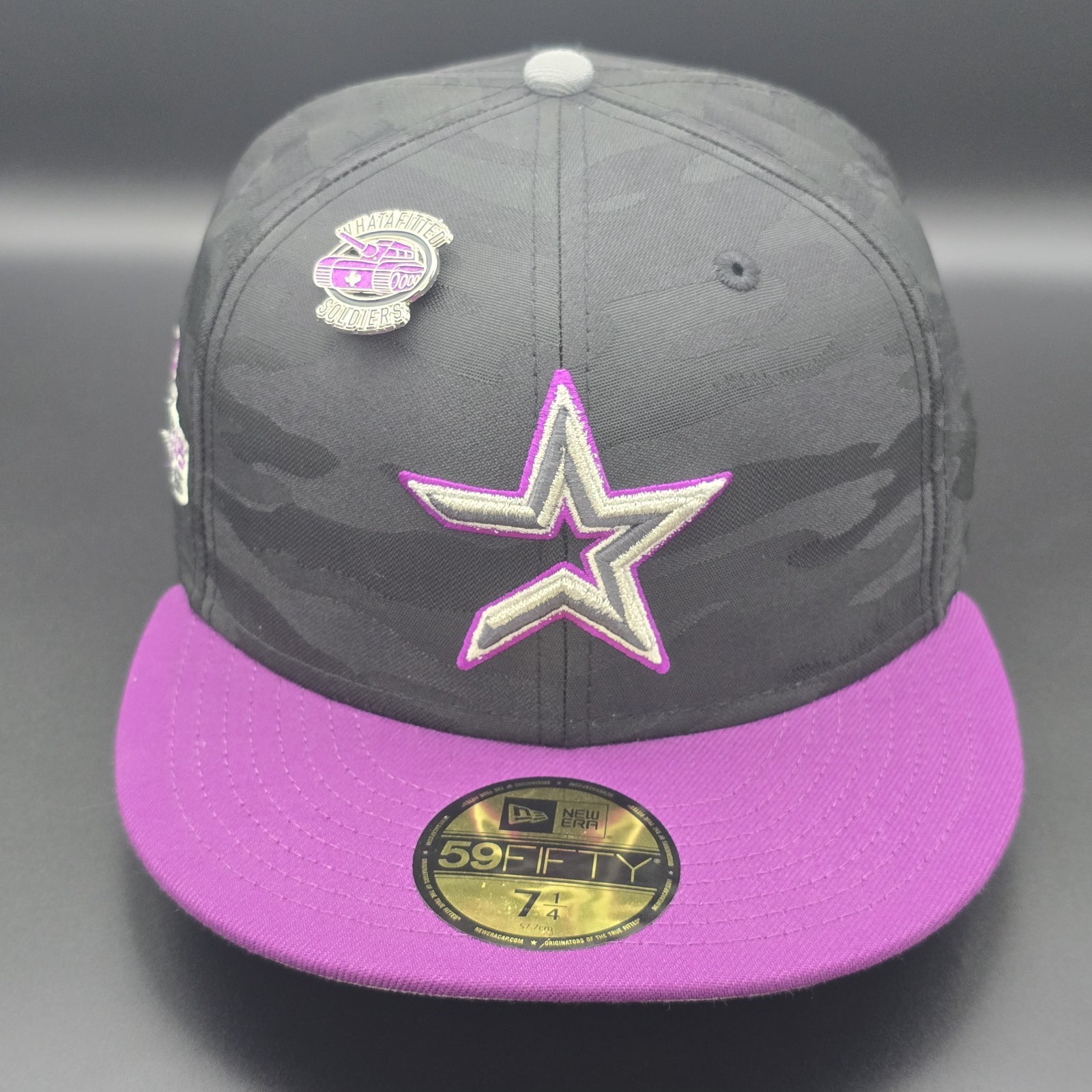 NEW ERA EXCLUSIVE HOUSTON ASTROS 7 1/4 BALLCAP WHATAFITTED SOLDIERS EDITION