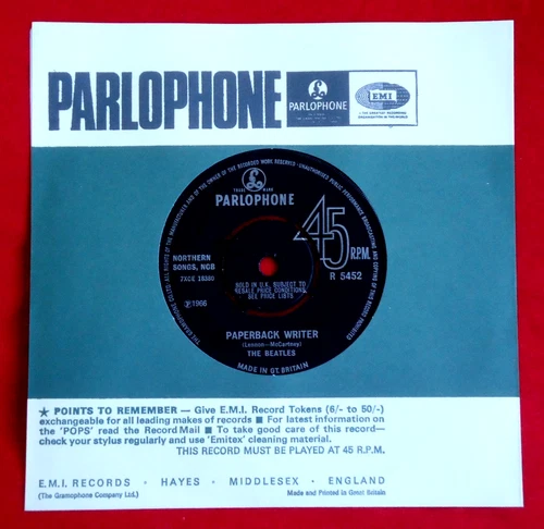 THE BEATLES - PAPERBACK WRITER -2/-2 UK 1966 1st PRESS MONO 7" VINYL EX/EX