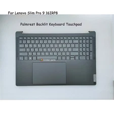 NEW For Lenovo Slim Pro 9 16IRP8 Palmrest Keyboard Touchpad Grey 5CB1L55141