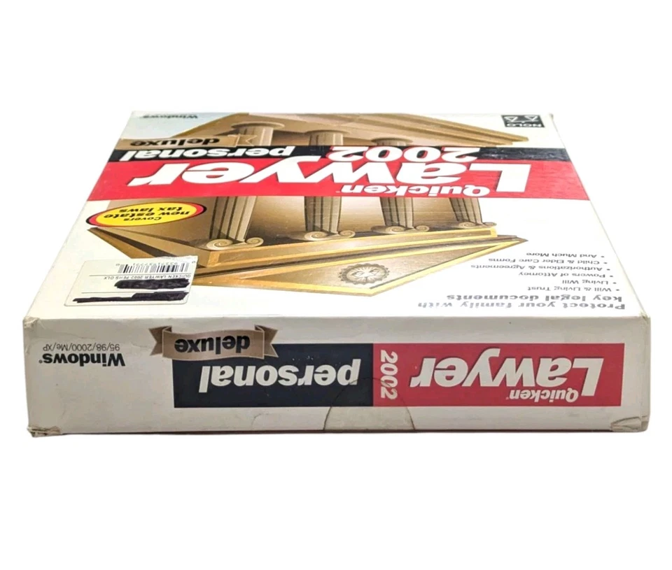 Quicken  Lawyer 2002  Personal Deluxe  For Windows 95/98/2000/ME/XP NEW UNOPENED - Image 4 of 4