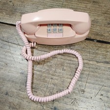 Vintage Pink Princess Phone Push Button Illinois Bell Telephone Cord