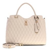 Guess Tamara Satchel Handtasche UmhäNgetasche Tasche Bone Weiß Neu