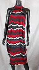 PLUS SIZE 1X 2X 3X SLEEVELESS DRESS FITTED BODY-CON RED BLACK WHITE STRETCHY