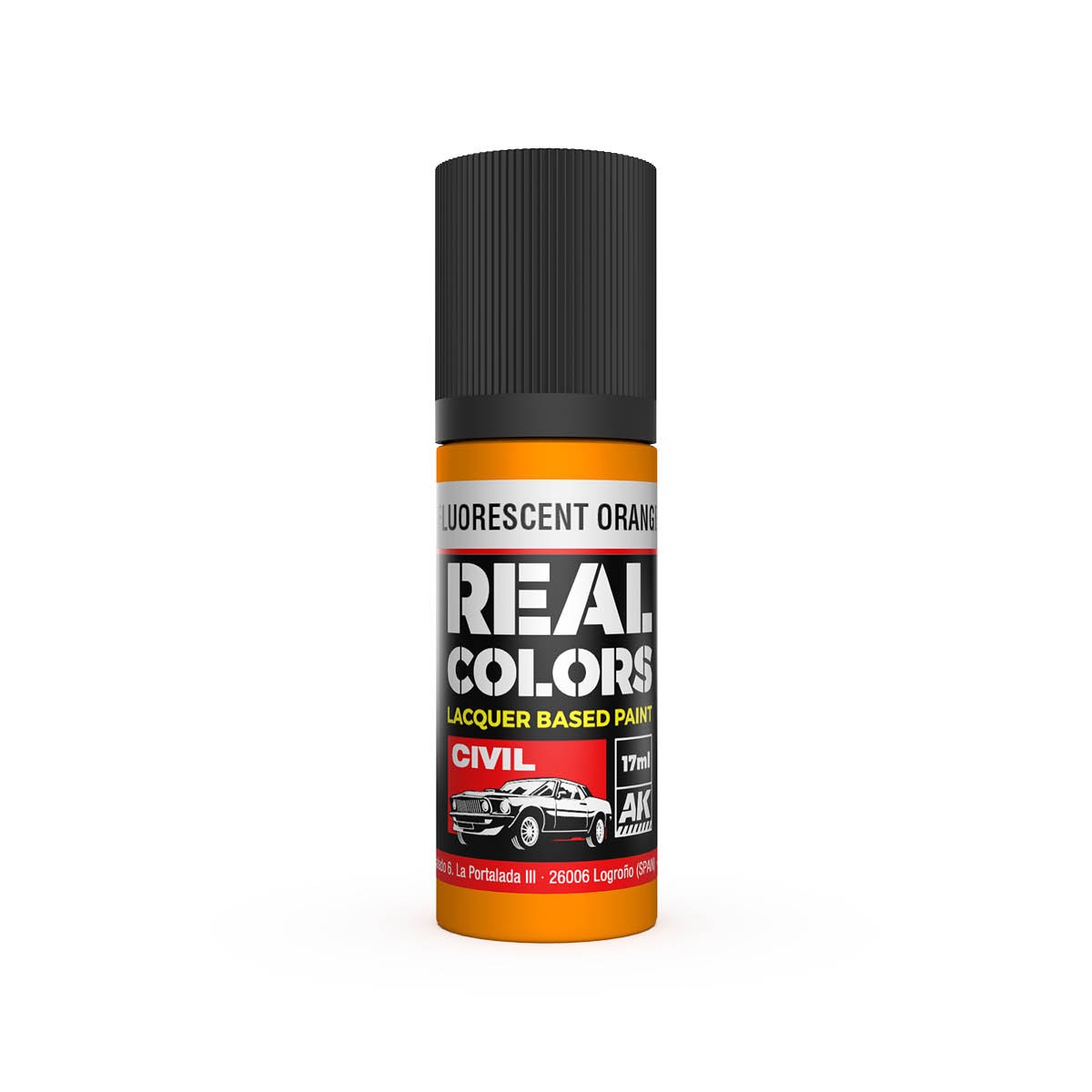 AK Interactive RC838 Fluorescent Orange 17ml Real Colours Lacquer Paint