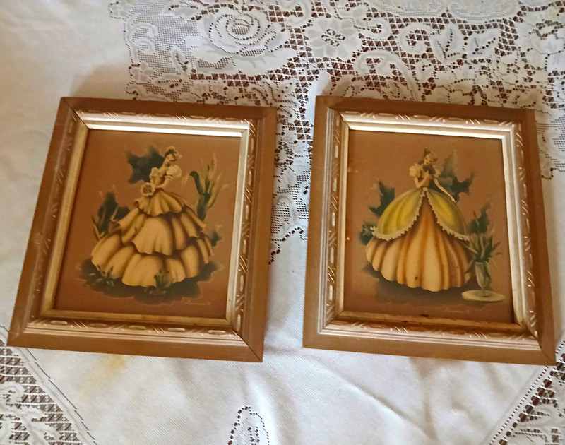 Vintage Turner Framed Prints "Southern Belle" 1940s