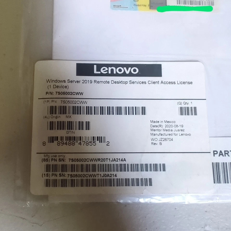 Lenovo Windows Server 2019 servicios de escritorio remoto CAL (1 dispositivo) 7S05002CWW Foto 4 de 4