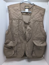 Vintage SAF BAK Men's XL Khaki Hunting Fishing Vest Utility Gamebag Cotton