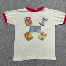True Vintage GI Joe Shirt Youth L White Red Ringer Tee Graphic Tshirt Allison