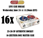 2025-26 SP AUTHENTIC HOCKEY 16 BOX CASE BREAK #5963- Washington Capitals