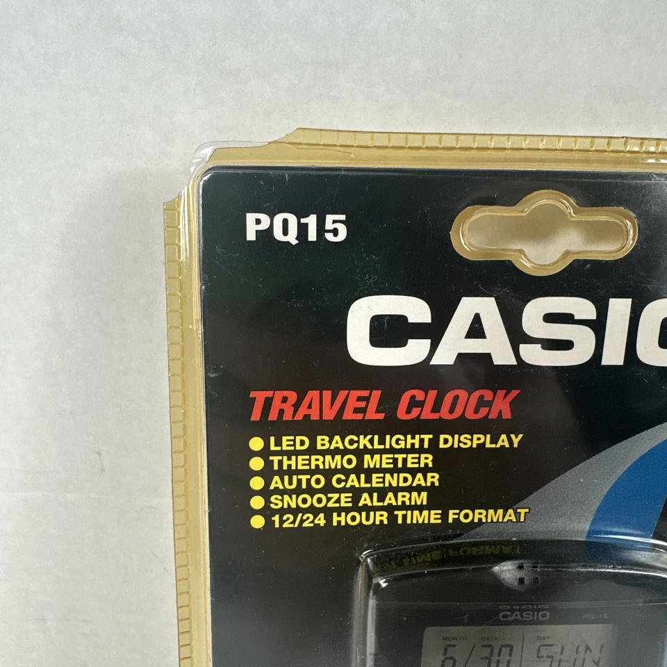 Casio Travel Clock PQ15 DQ-750 Temperature Auto Calendar LED New Sealed *Look* - Image 2 of 4