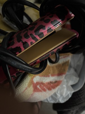 CHI Pink Leopard Ceramic Hair Styling Iron Straightener Hot  display picture 2