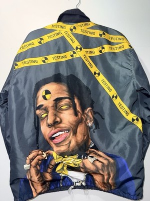 Nagri ASAP Rocky Testing Jacket M Black Yellow Coach Crash Dummy