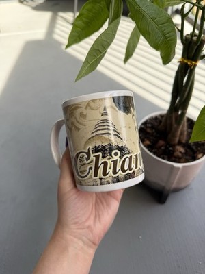 Starbucks Chiang Mai Thailand Coffee Mug 2001 Beige Brown White Original