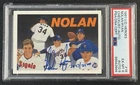 NOLAN RYAN PSA 6 1991 UPPER DECK UD #18 BASEBALL HEROES DNA 9 ON CARD AUTO /2500