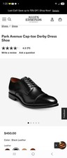 Allen Edmonds Park Avenue Black Leather Cap Toe Dress Shoes Made In USA Sz 12.5D