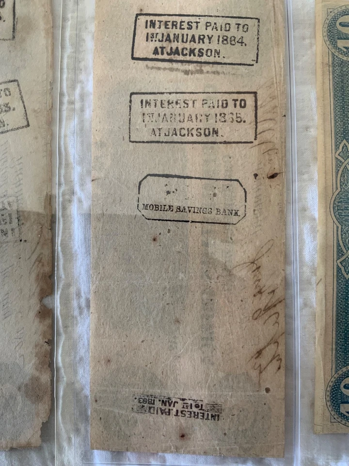 Confederate Currency Lot of 3— (2) T-40 $100, (1) 1864 $10 Blue back - Image 3 of 4