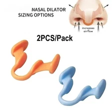 2 Pc Silicone Nose Clip Anti-Snoring Device – Mini Elastic Snore Stopper for Bet