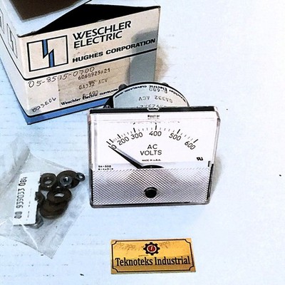 WESCHLER ELECTRIC 606B925A21 AC VOLTMETER 0~600 AC VOLT