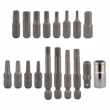Pedro's 18-Piece Hex & Torx Bit Set II | Premium S2 Steel, Long 50mm Bits for