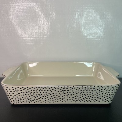 Thyme and Table Polka Dot Stoneware Baking Casserole Dish 9.5x15.5