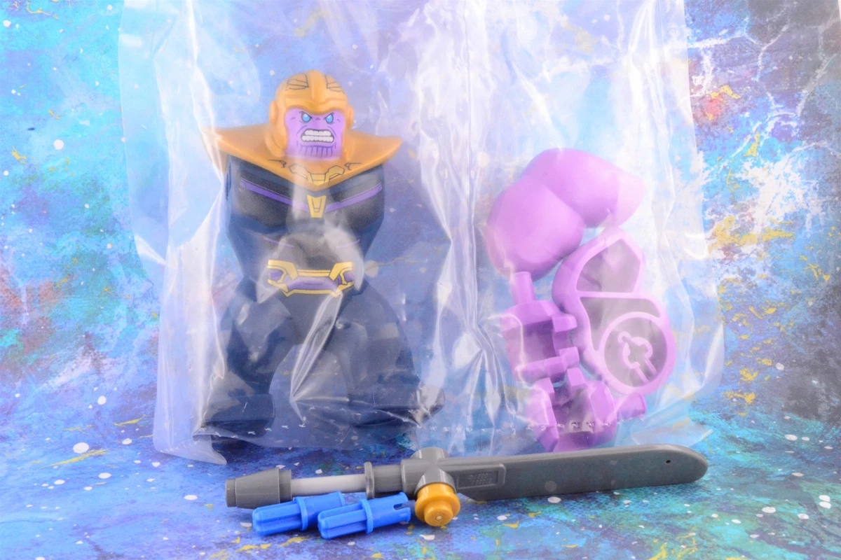 Lego Mini Figure Marvel Thanos Gauntlet and 4 Infinity Stones from